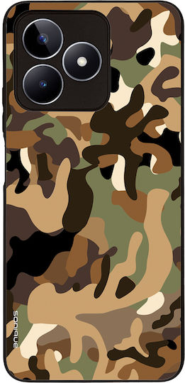 Sonique Camouflage Army Series Case for Realme C51 Realme C53 Realme Note 50 Brown