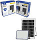Jortan Waterproof Solar LED Floodlight Cold White 6500K with Remote Control IP66