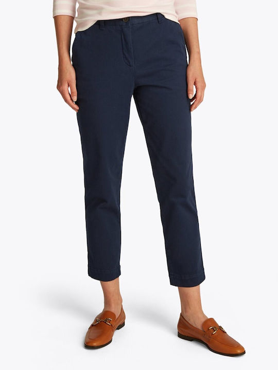 Women's Chino Trousers Slim Fit Navy