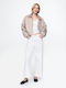 Hoch tailliert Damenjeans Optic White