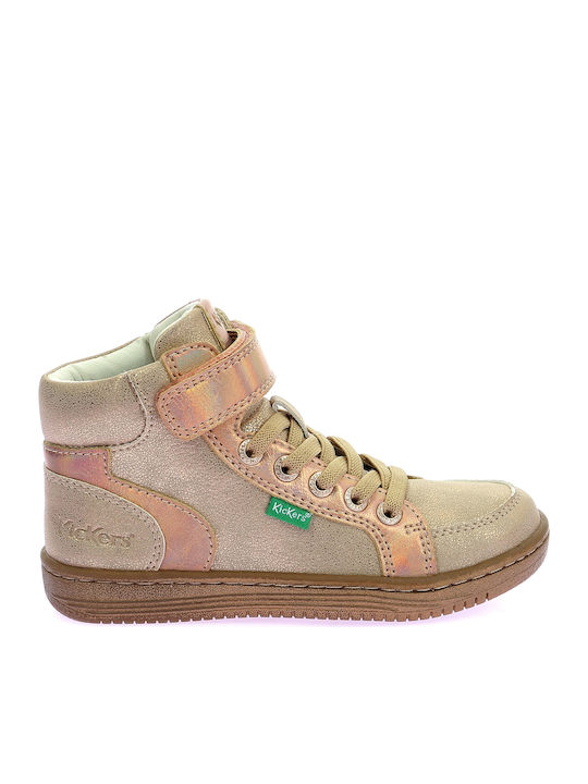 Kickers Παιδικά Sneakers High με Σκρατς Μπεζ