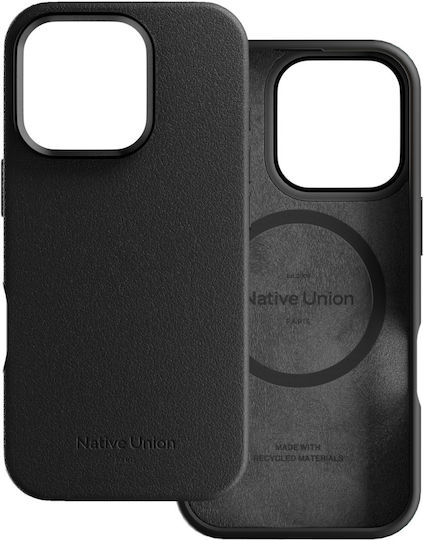 Native Union Back Cover Δερμάτινο Μαύρο (iPhone 16 Pro)