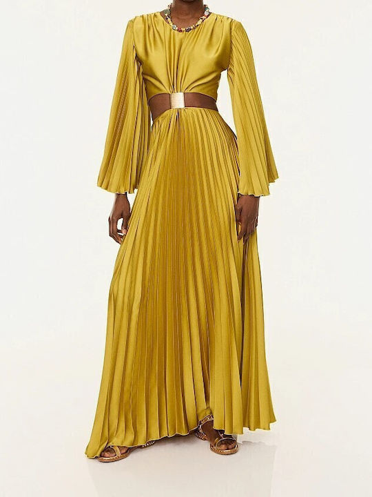 ★rinさん専用AMATERAS Satin Maxi Dress /カーキ elegant satin dress / 松葉(green) – AMATERASJAPAN