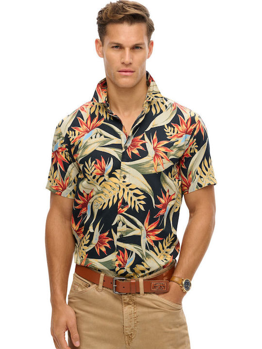 Superdry Hawaiian Print Short-sleeved Shirt Dar...
