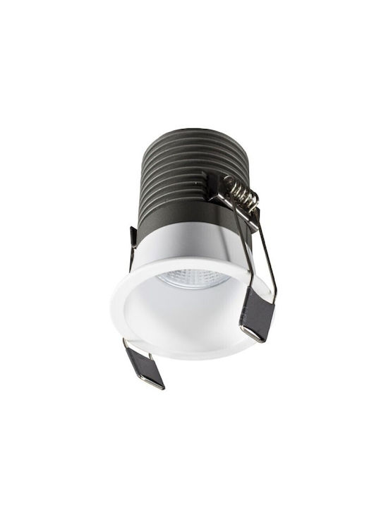 Eurolamp Round Metallic Ceiling Spot with Built-in LED and Warm White Light White 60x60cm
