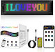 Led Matrix Panel Rgb Sign Flaglight Bluetooth Programmable Remote Control Smartphone App 20*64 Pixels Ip65 10w 5v 348x102 Mm