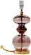Bază lampă de masă 1xE14 sticlă suflată metal auriu 32cm Futura Ebb&flow Ba101441 roz