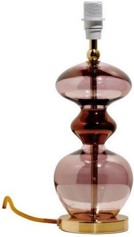 Bază lampă de masă 1xE14 sticlă suflată metal auriu 32cm Futura Ebb&flow Ba101441 roz
