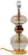 Tischlampenfuß 1xE14 Geblasenes Glas Gold Metall 32cm Futura Ebb&flow Ba101425 Schwarz-Gold