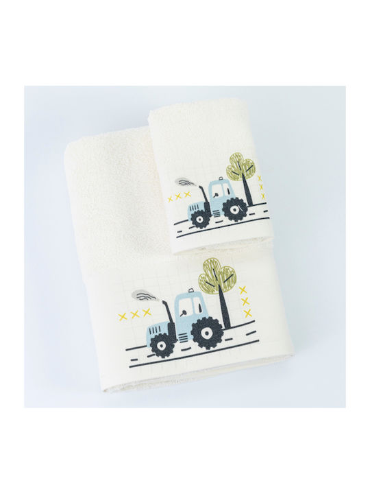 Borea Set of baby towels 2pcs Trucky Graphite