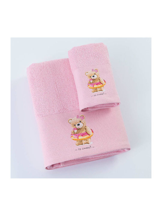 Borea Set Babyhandtücher 2 Stück Pink Sweet 30 cmx50cm