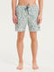 Men's Swimwear Shorts Green with Prints 251.EM504.45-Pr484-Mint