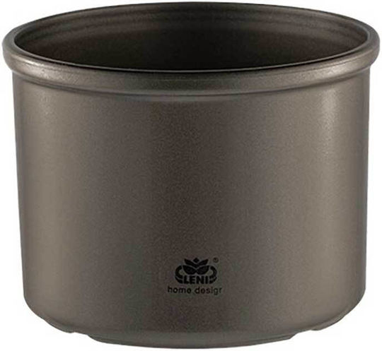 Leni Design Pot Plastic Dark Silver 9x9cm.