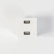 Eurolamp Χωνευτή Πρίζα με 2 Θύρες USB Λευκή