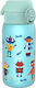 Ion8 Kinderflasche Kunststoff mit Strohhalm Hellblau 350ml