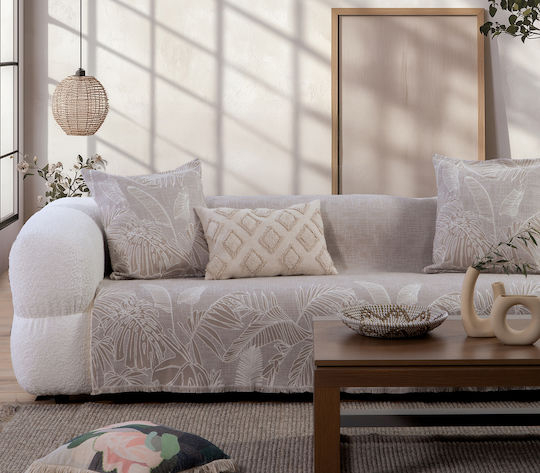 Nef-Nef Homeware Grow Ριχτάρι Πολυθρόνας Ζακάρ 170x180εκ. Beige