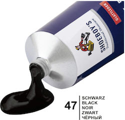 Shoeboy's Ledercreme 75ml 47 Schwarze Lederfärbecreme Tube mit Schwamm Schwarz