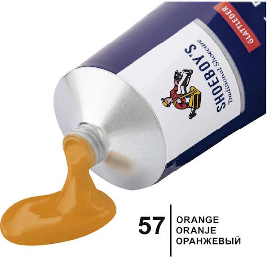 Shoeboy's Ledercreme 75ml 57 Orange Lederfärbecreme Tube Schwamm Orange