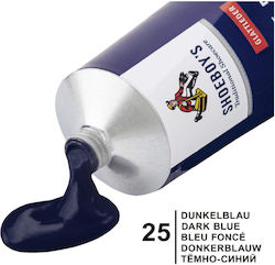Shoeboy's Leather Cream 75ml 25 Dark Blue Κρέμα Βαφής Δέρμα Σωληνάριο Σφουγγαράκι Σκούρο Μπλε