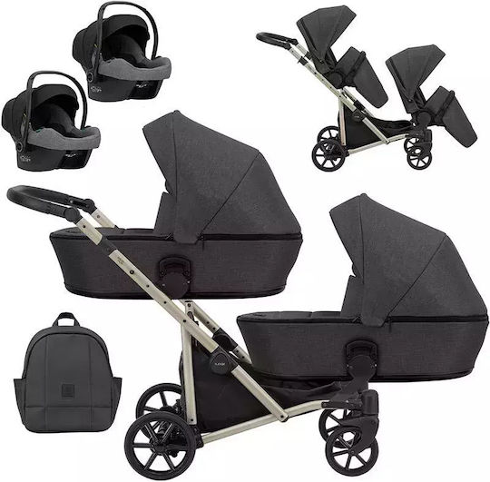 Kunert Brav Duo In Adjustable Double Stroller Suitable for