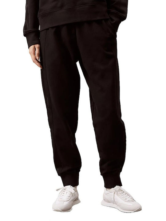 Calvin Klein Jogginghose Jogger Vlies Schwarz