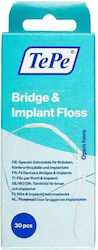 TePe Bridge & Implant Οδοντικό Νήμα 30τμχ