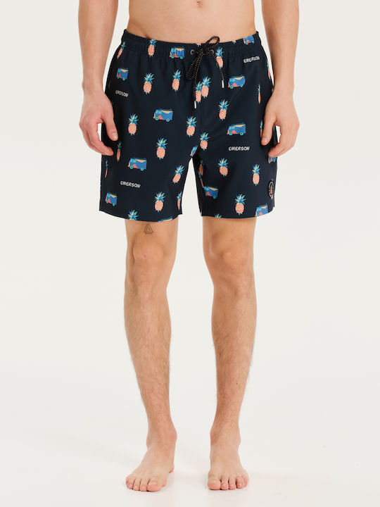 Emerson Men's Swimwear Blue Shorts with Print
