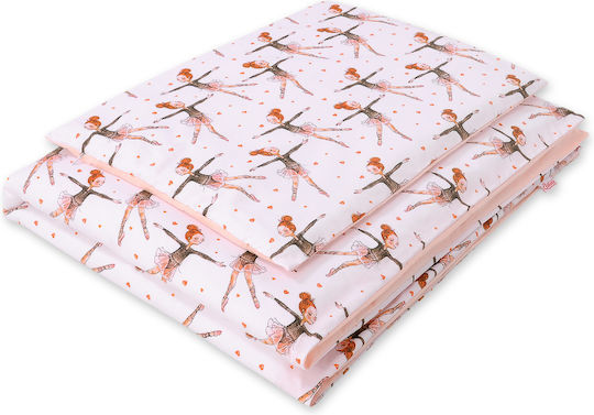 Bobono Kinderbettbezug Einzel Pink 100x135cm