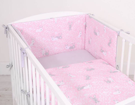 Bobono Set Kids Duvet Cover Single Pink Gray