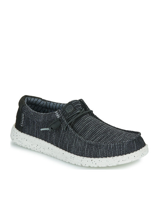 Wally Stretch Sox Ανδρικά Μοκασίνια σε Μαύρο Χρώμα