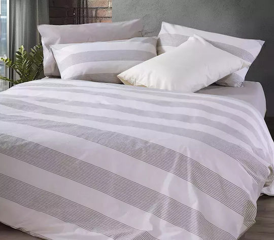 Nef-Nef Homeware Set Single 3buc 170x270cm Casual Stripe Ecru Nef-Nef Homeware Set Single 3buc 170x270cm Casual Stripe Ecru