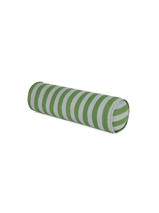 Pernă Cilindrică Vibes Verde Albastru Dungi 50x18