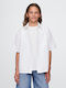 Kinder Hemd Kurzarm Leinen Off White