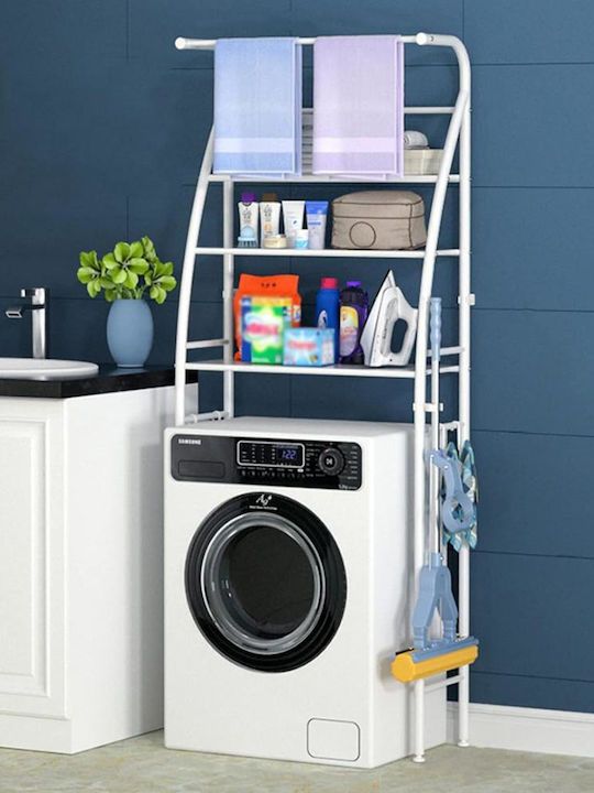 Home Use Ραφιέρα Μπάνιου Huh-0222 3 Ράφια Μεταλλική 65x25x175cm Λευκή Home Use