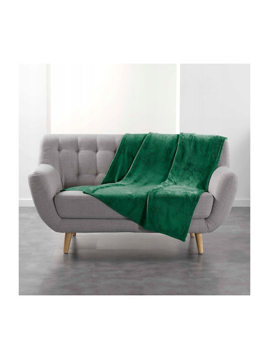 Douceur d'Intérieur Κουβέρτα Fleece Καναπέ 125x150εκ. Πράσινη