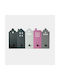 Wandhalterung Stadt Kombination Rosa 30 x 60 x 4 cm