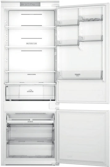 Hotpoint-Ariston Εντοιχιζόμενος Ψυγειοκαταψύκτης 394lt Total NoFrost Υ193.5xΠ69xΒ55.1εκ. Λευκός HA SP70 T111