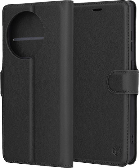 Techsuit Folio Back Cover Δερμάτινο Μαύρο (OnePlus 13R)