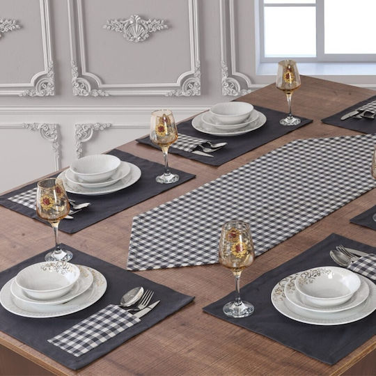 Tropik Home Ράνερ Σετ 7τμχ Black 40x170εκ.