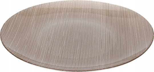 Home&Styling Collection Plate Shallow Glass Gray with Diameter 32cm