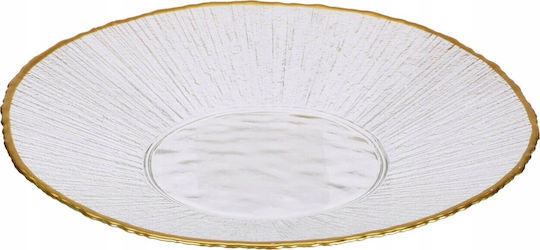 Home&Styling Collection Πιάτο Γλυκού Γυάλινο Λευκό με Διάμετρο 21cm