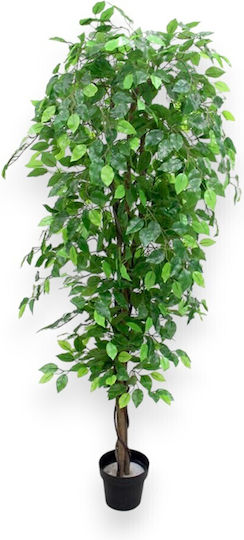 Artificial Ficus Benjamina Tree 1260 Leaves Pot 180 cm
