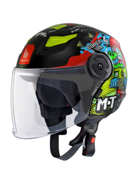 MT Lite TBO Children's Jet Motorcycle Helmet ECE 22.06 A1 Black Matt