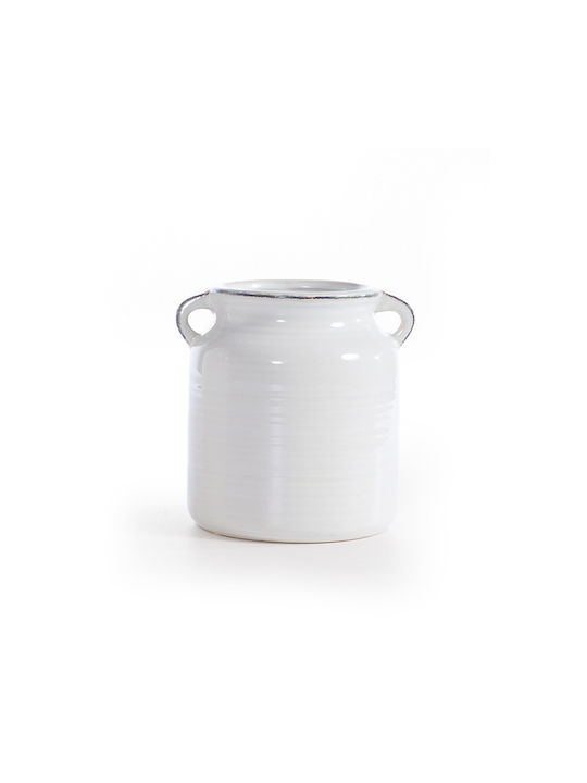 Nef-Nef Homeware Διακοσμητικό Βάζο Κεραμικό Εκρού Φ15.5xΥ15.5cm