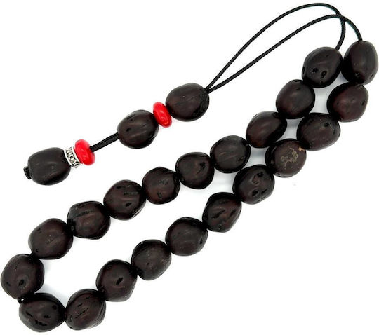 Kompologadiko Aromatice Perle de îngrijorare cu 21 de mărgele din Lemn Negru