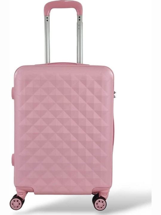 Playful Bags Παιδική Βαλίτσα Ταξιδίου Καμπίνας Σκληρή Ροζ με 4 Ρόδες Ύψους 55εκ.
