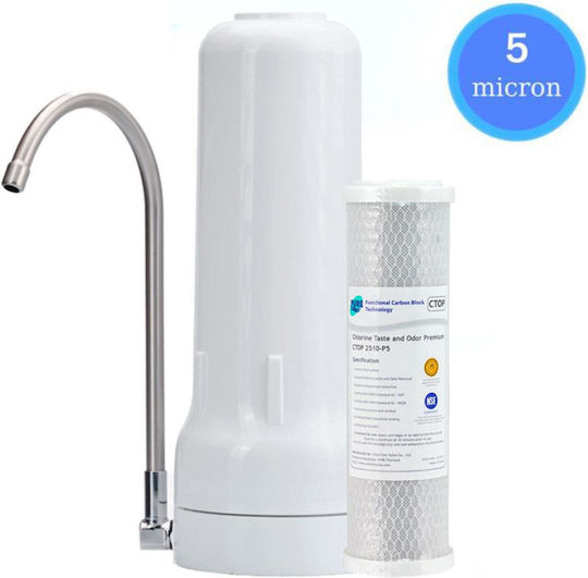 Filtrato CT-14D Water Filtration System Single Countertop with Faucet & Replacement Filter PURE CTOP 2510-05 5μm 50-0046/6