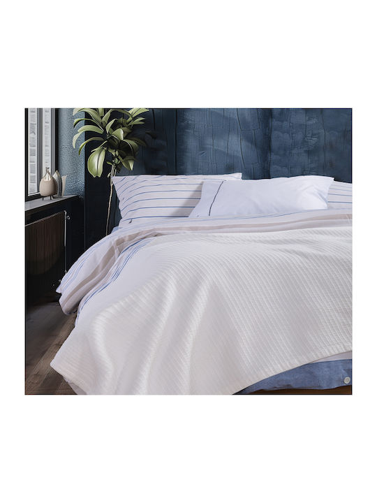 Nef-Nef Homeware Nau Κουβέρτα Πικέ Υπέρδιπλη 230x240εκ. Navy