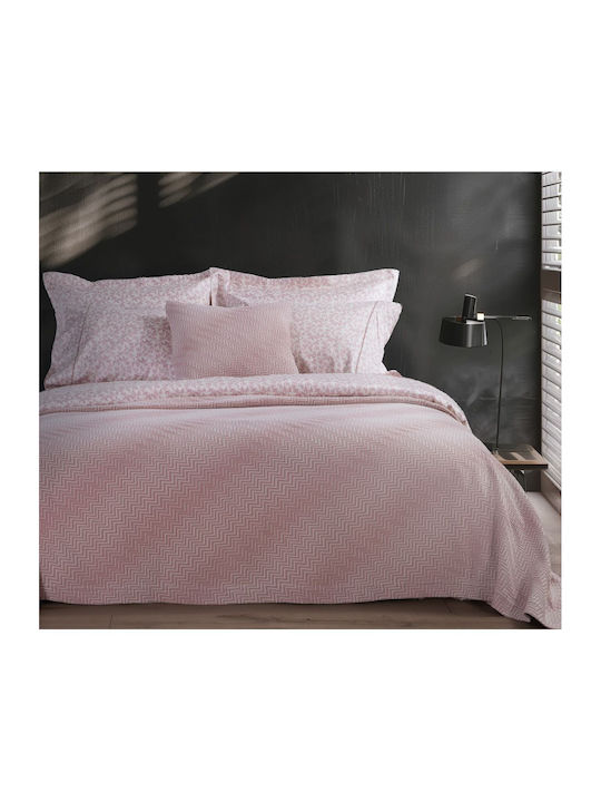 Nef-Nef Homeware Chevie Double Blanket 230x250cm Pink
