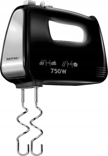MPM Μίξερ Χειρός 750W Μαύρο